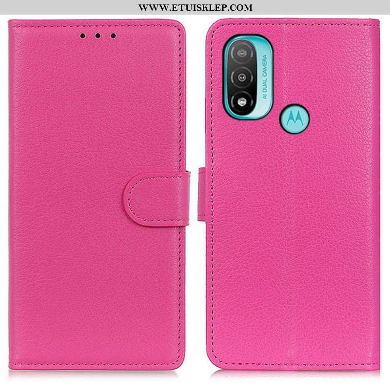 Etui Folio do Moto E40 / E30 / E20 Tradycyjnie Liczi